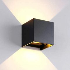 LED divvirzienu (regulējama) sienas lampa, ārtelpu/iekštelpu, IP65, 4000K (neitrāli balta gaisma), 2x3W, 480Lm, melna
